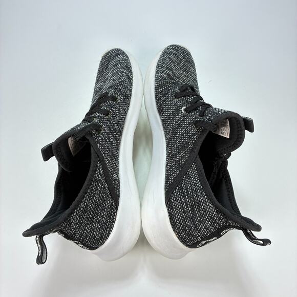 Adidas Cloudfoam Pure Black White Slip On Running Shoes DB0694 Women's Size 8.5 - Picture 7 of 10